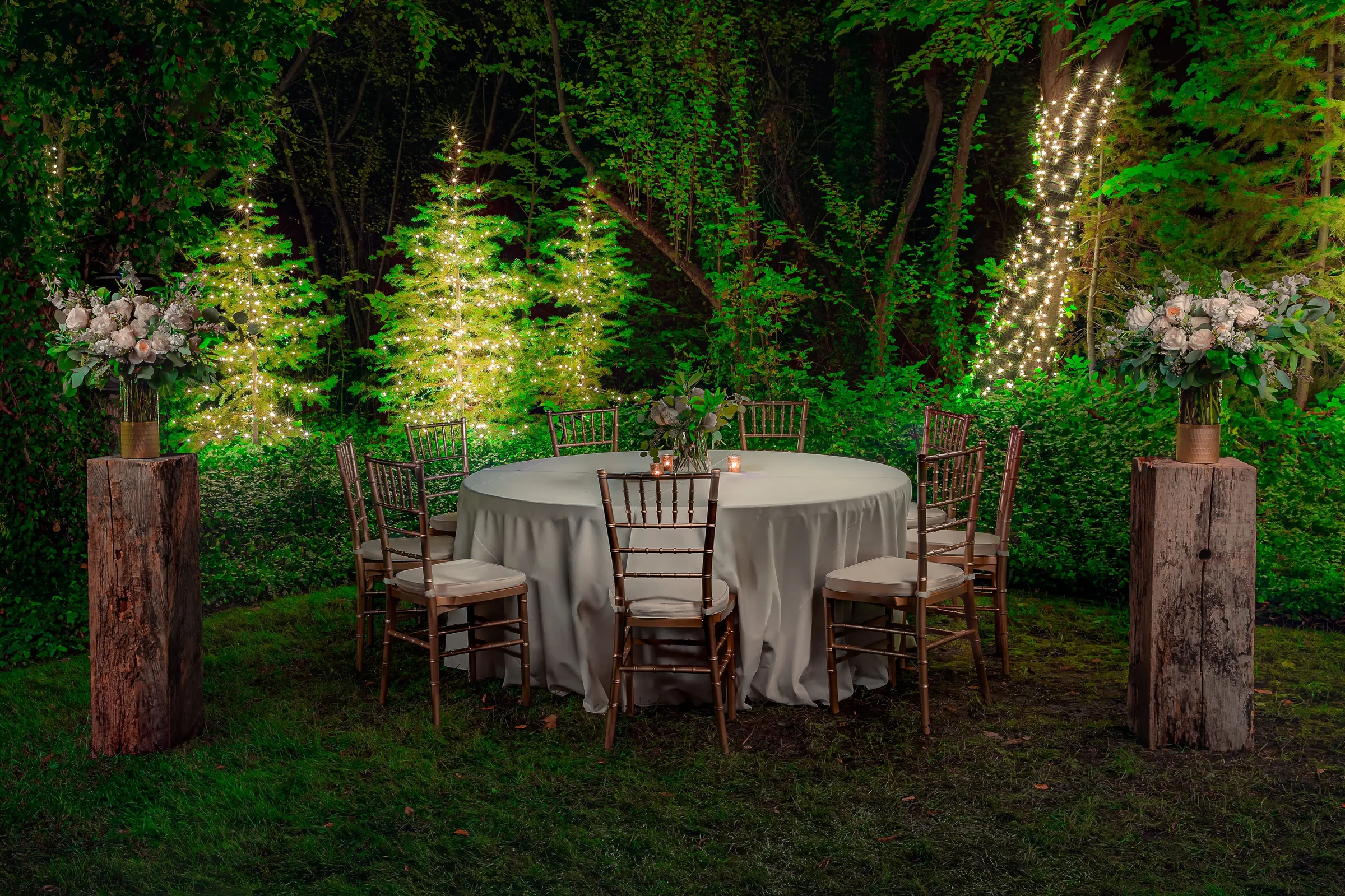 Wedding & Bistro Lighting — completed job